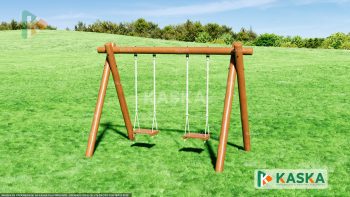 Double Wooden Swing - K-08