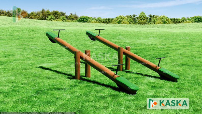 Double wooden seesaw - K-11