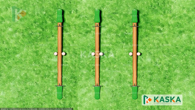 Triple wooden seesaw - K-12