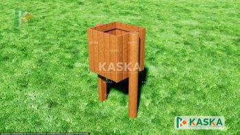 Wooden garbage can - K-33