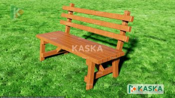 Wooden Stool with Backrest - K-31
