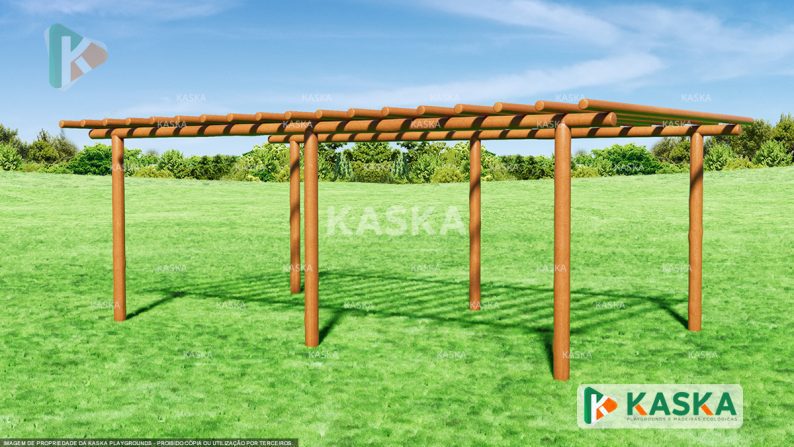 Wooden Double Pergola -K-49