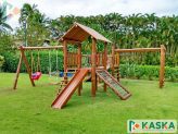 Wooden Playground - Treated Eucalyptus - Ref. 280 - House of Tarzan Adventure - KASKA