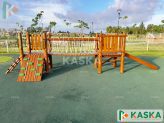 Playground Infantil em Madeira - Ref. 453 - Centro de Atividades Simples - KASKA